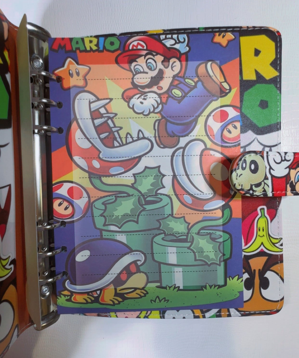 Mario Bro’s A5  size Binder & Paper