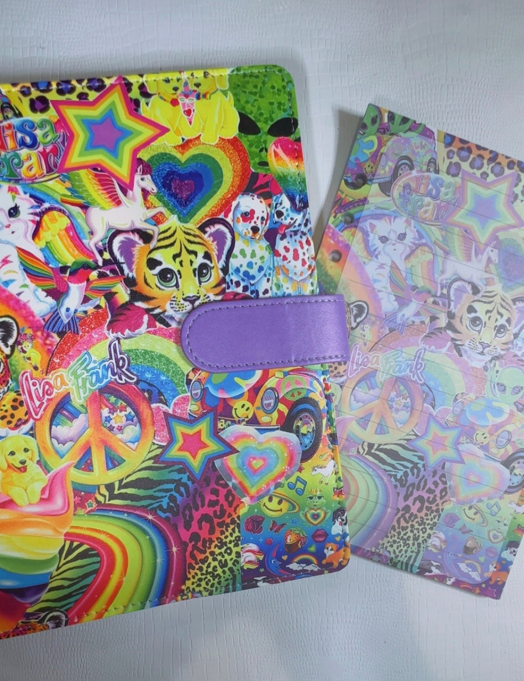 Lisa Frank Inspired A5 Binder & Paper