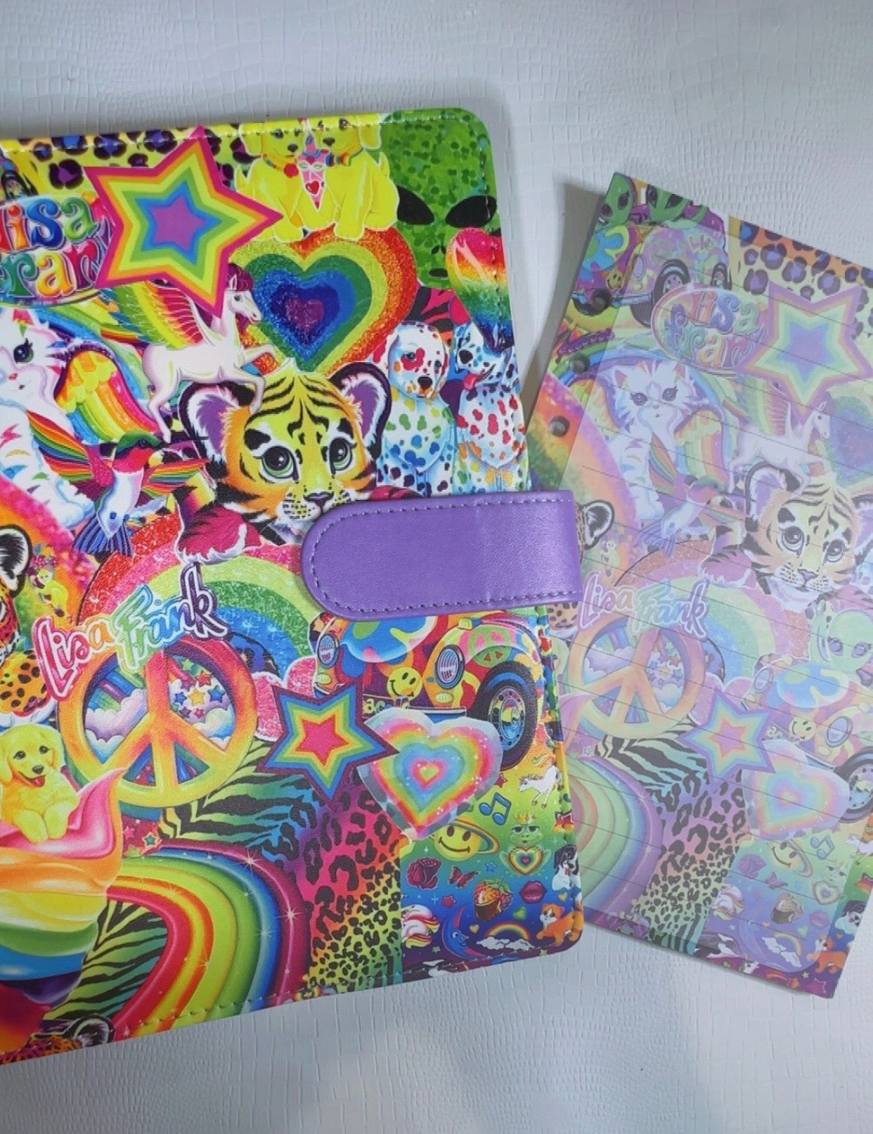 Lisa Frank Inspired A5 Binder & Paper