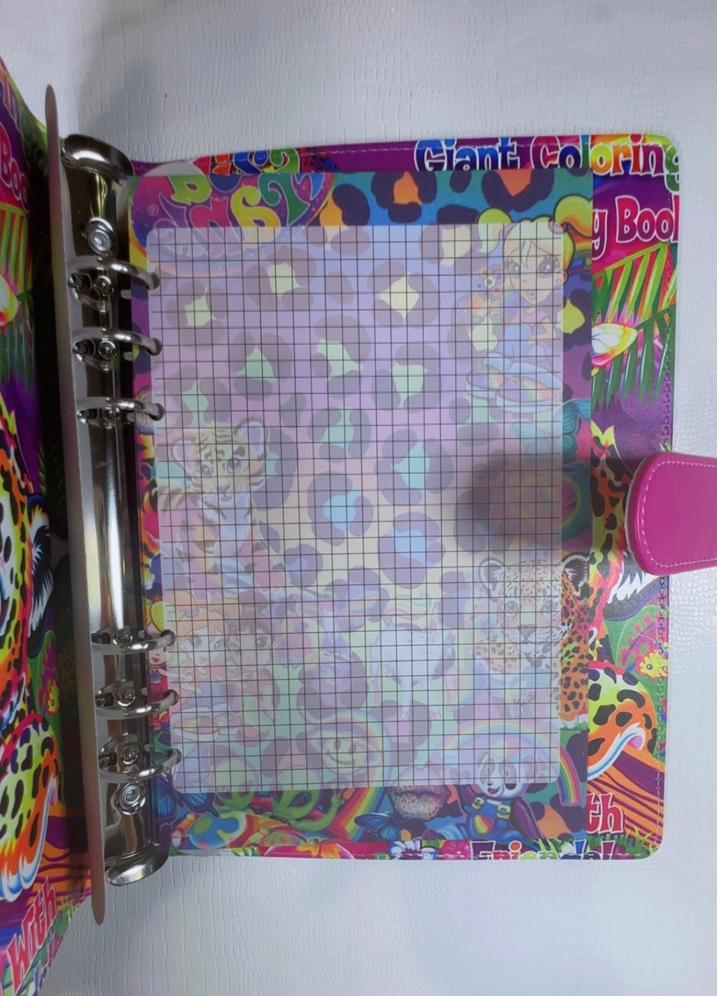 Lisa Frank Inspired A5 Binder & Paper