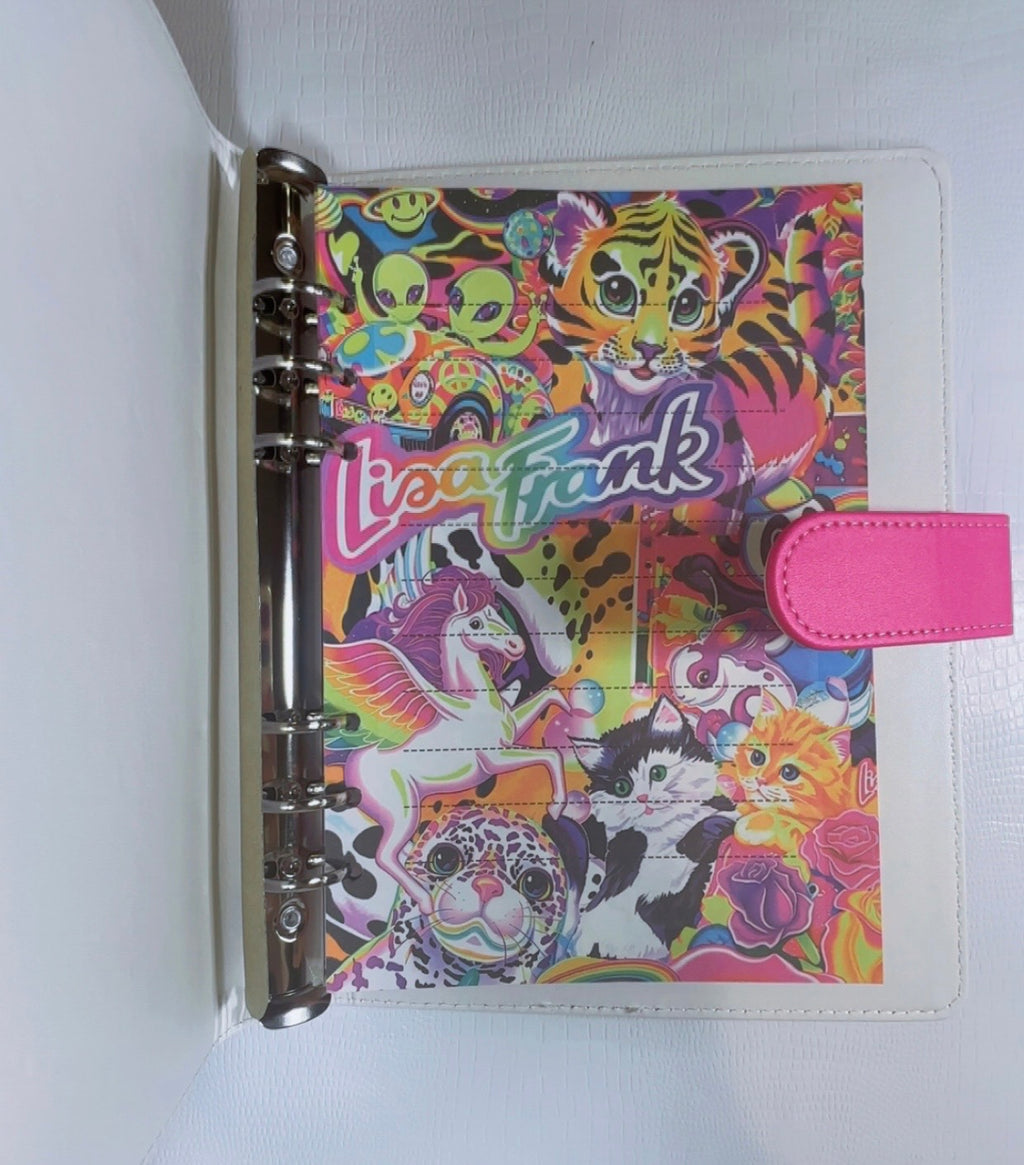 Lisa Frank Inspired Binder & Paper