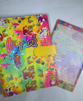 Lisa Frank Inspired A5 size Binder & Paper