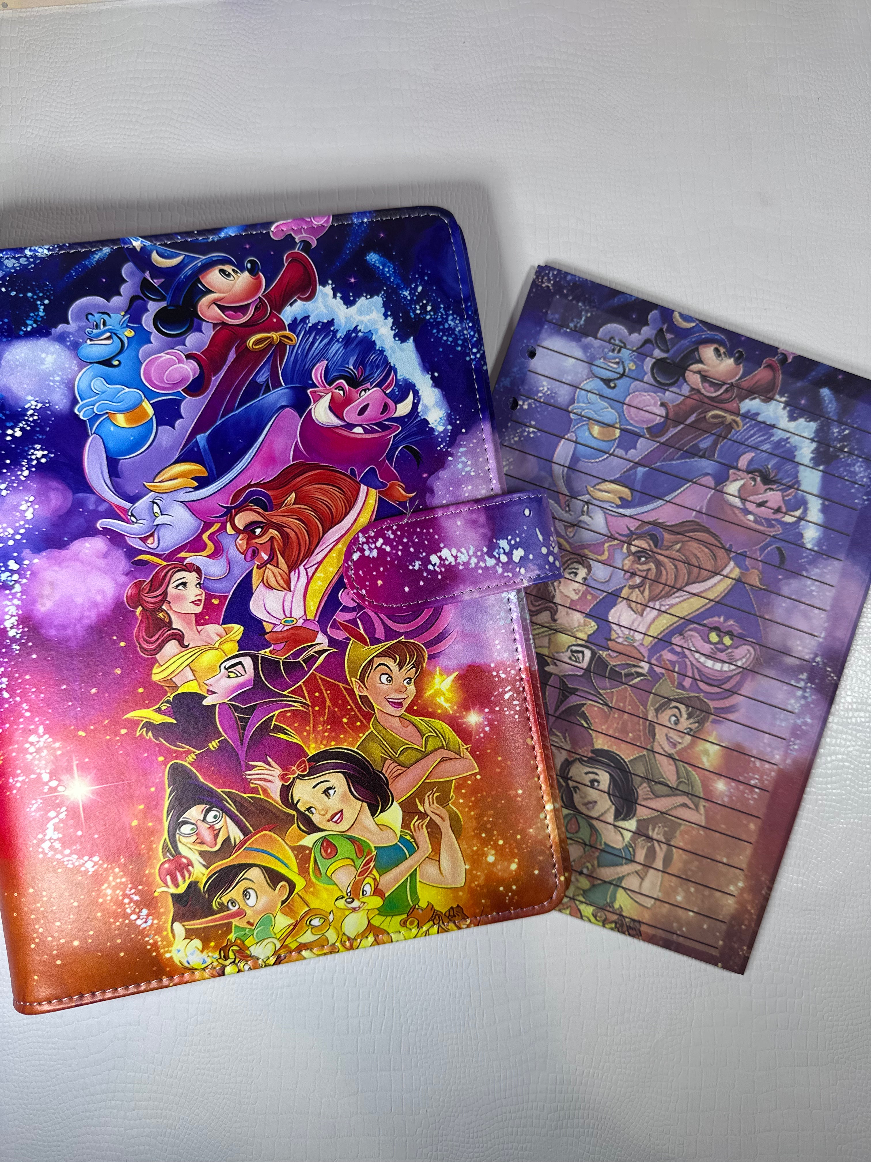 Disney Characters A5 size Binder & Paper