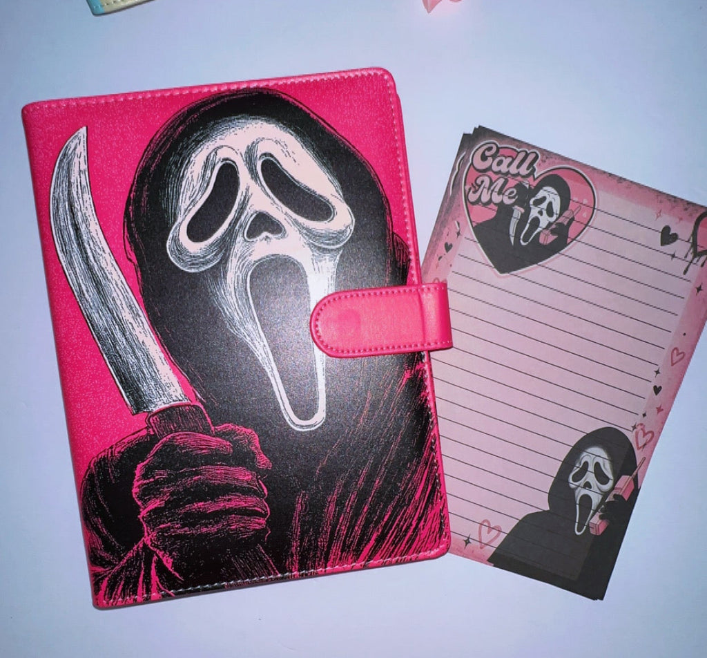 Ghost face  in Pink with Mini Clipboard