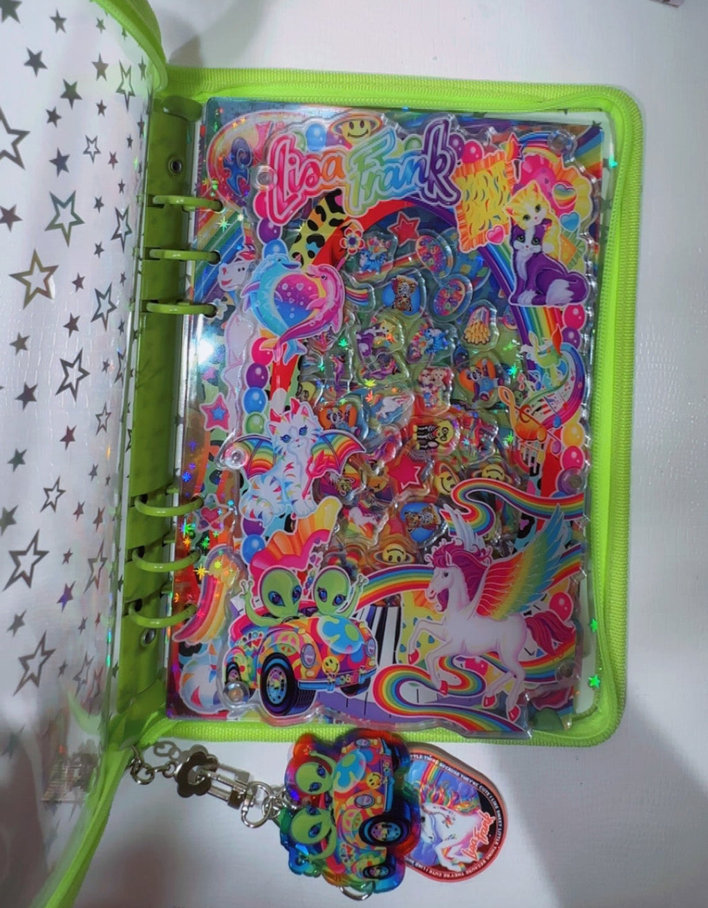 Lisa Frank Inspired Acrylic Shakerbook