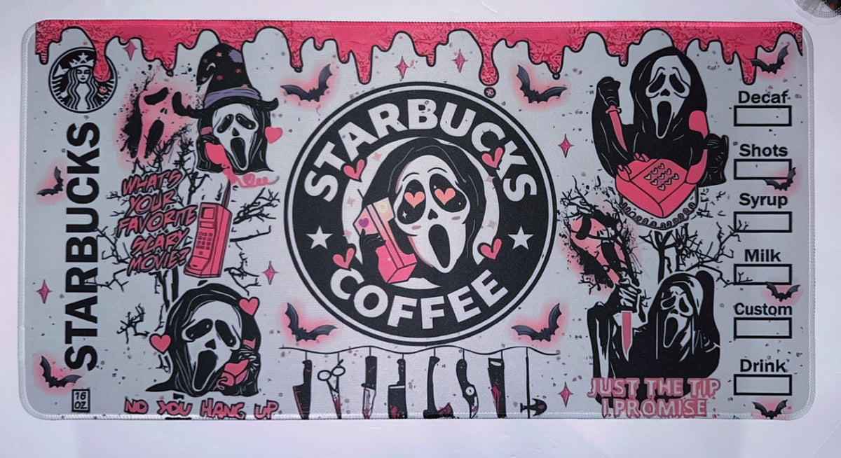 Ghost face Desk Mat